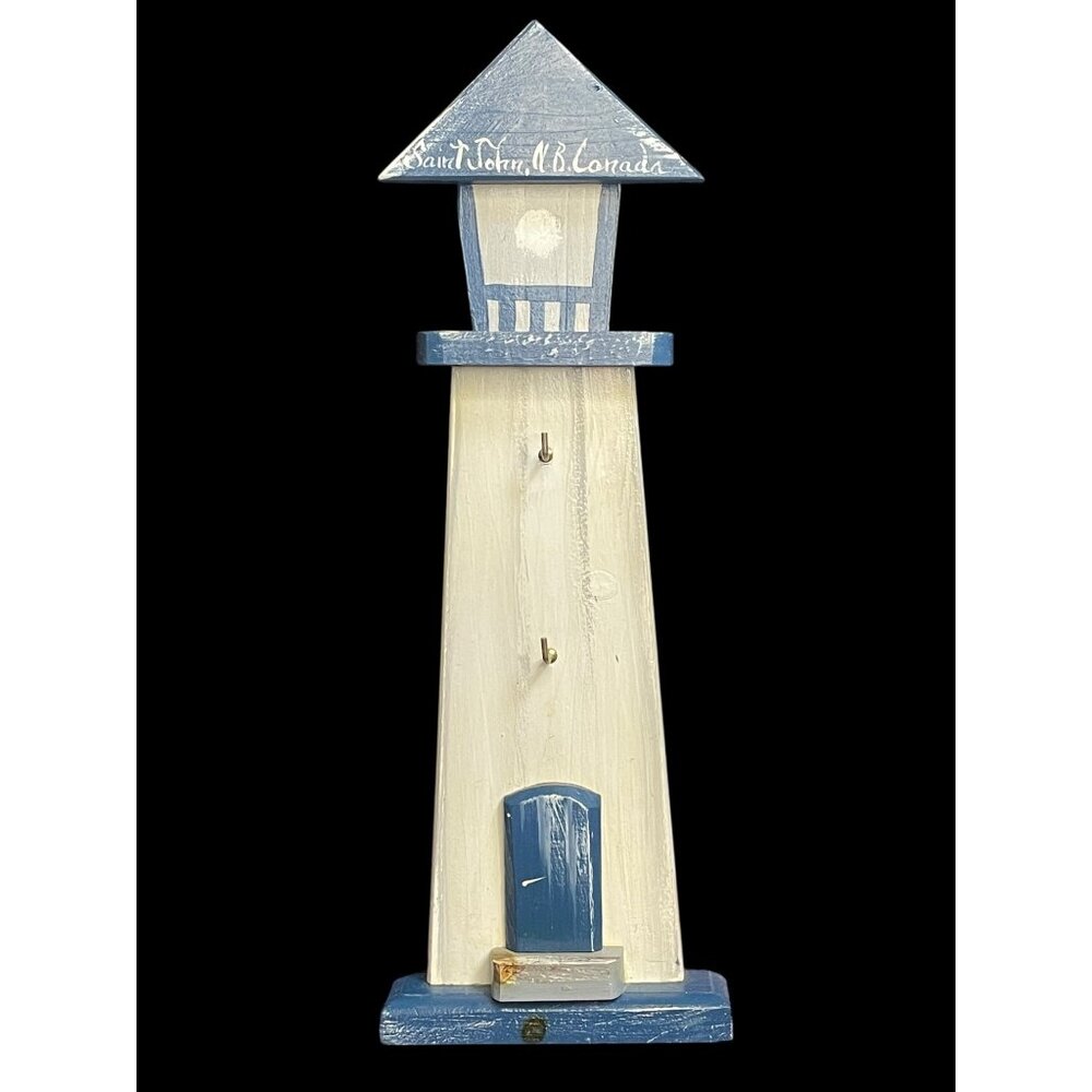 St John New Brunswick Canada Handcrafted and Painted Lighthouse Key Holder Rack